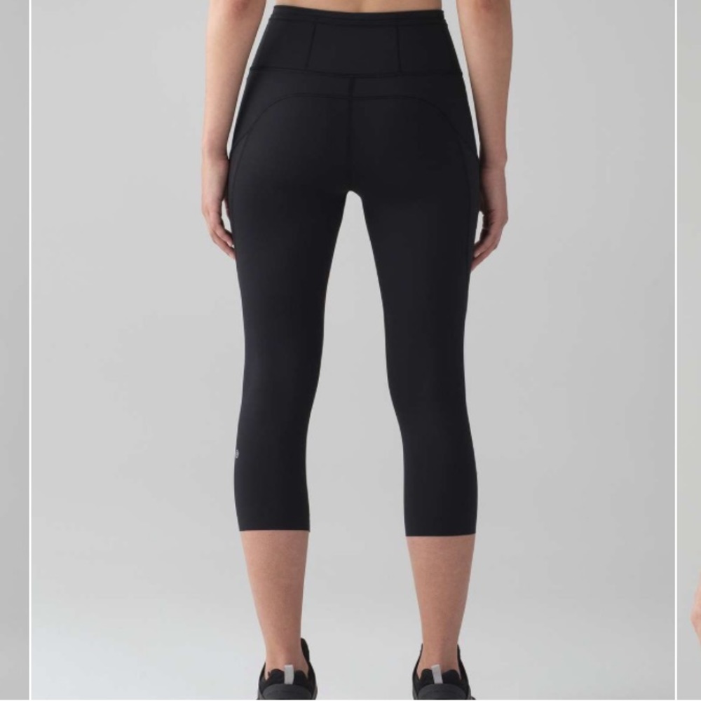 Lululemon Fast & Free Leggings Crop II Reflective 19” Black 2 - Picture 17 of 17